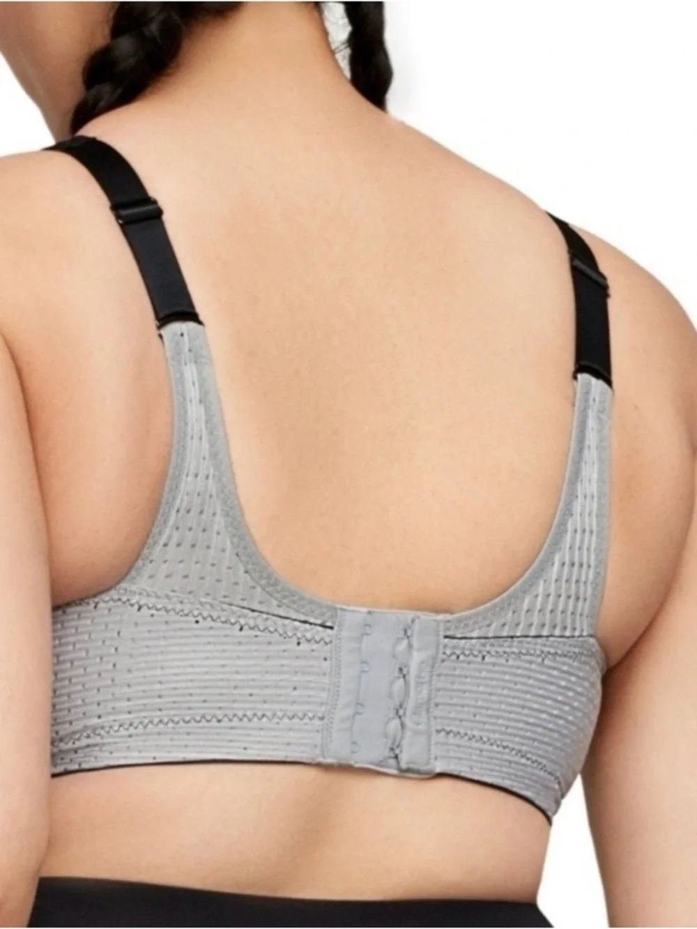 Glamorise Double‎ Layer Custom Control Sports Bra Gray/Black 40-H